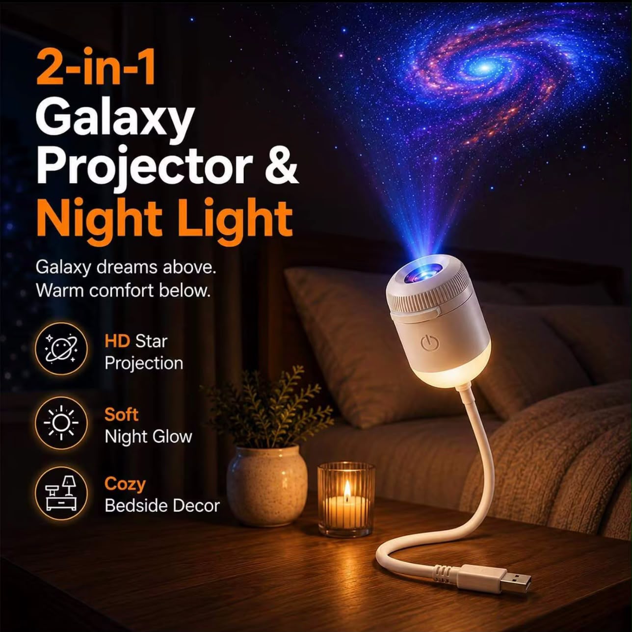 Galaxy Projector Night Light